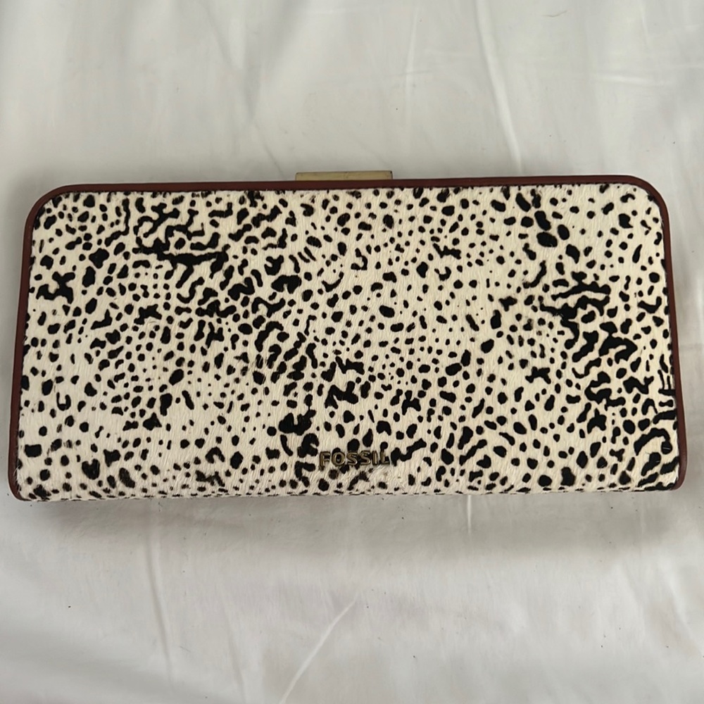 Fossil Hair Calf Clutch